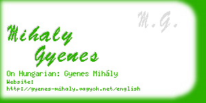 mihaly gyenes business card